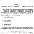 The Co-ordinate Trinity-Origin Beings