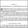 Government on a Neighboring Planet