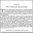 The Marriage Institution