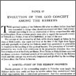 97. Evolution of the God Concept among the Hebrews