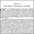 123. The Early Childhood of Jesus