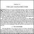 The Last Temple Discourse