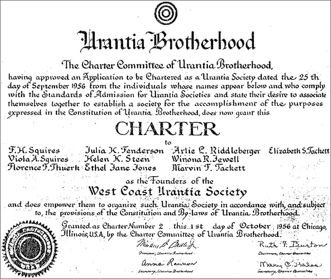 1956 Los Angeles Urantia Society charter