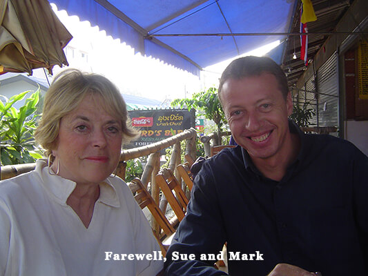 Sue Tennant and Mark Bloomfield in 2006 in Thailand